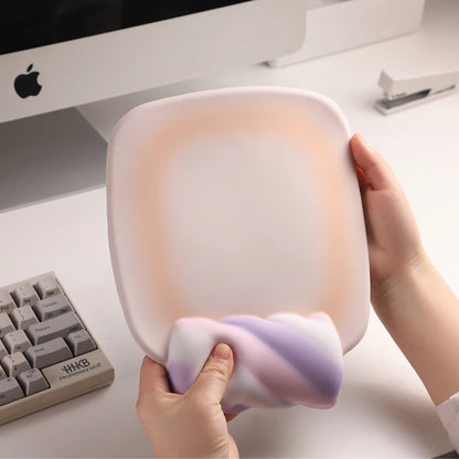Mouse Wrist Rest Ergonomic Memory Foam Anti-Slip Rubber Base Keyboard Wrist Rest Support and Mouse Pad Wrist Rest for Computer
