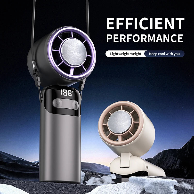 3000mah Semiconductor Refrigeration High-speed Handheld Electric Fan USB Portable Rechargeable Outdoor Small Fan
