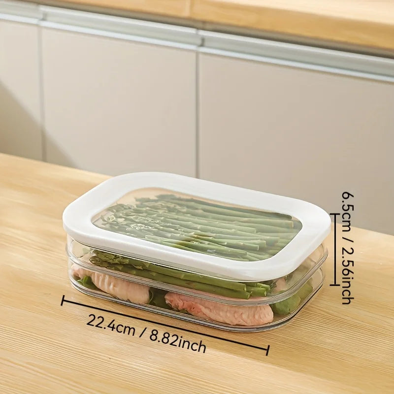 Meat Container for Fridge, Stackable Cold Cuts Storage Containers with Clear Lids for Deli Meat, Bacon, Cheese & Meal Prep
