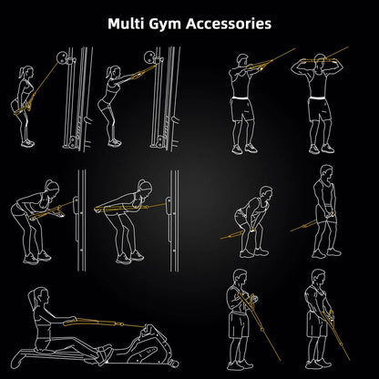 Fitness Triceps and Abdominal Strap Tricep Rope Pulldown Cable Attachment for Weight Lifting Bodybuilding Strength Training