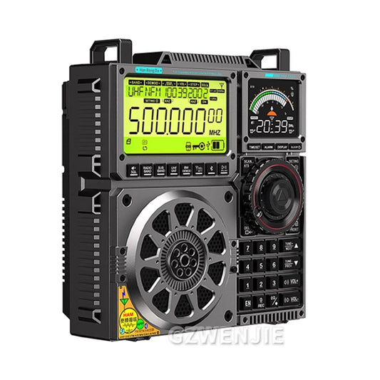 HRD-C919 AIR FM MW SW Shortwave VHF UHF WB Multi-band Radio Portable Aviation Band Radio Receiver 5000ma Battery