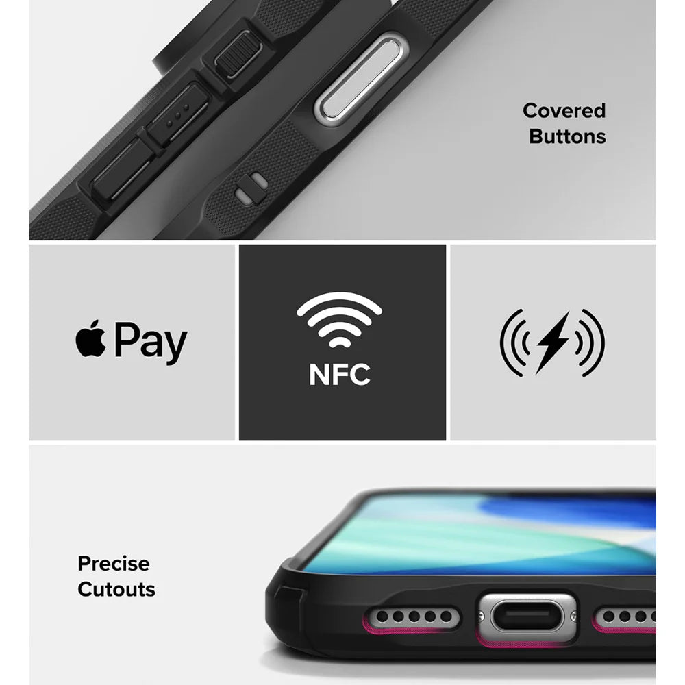 Ringke Fusion-X Compatible with iPhone 17 Pro Case Hard Back Shockproof Soft TPU Frame protector for iphone Cover