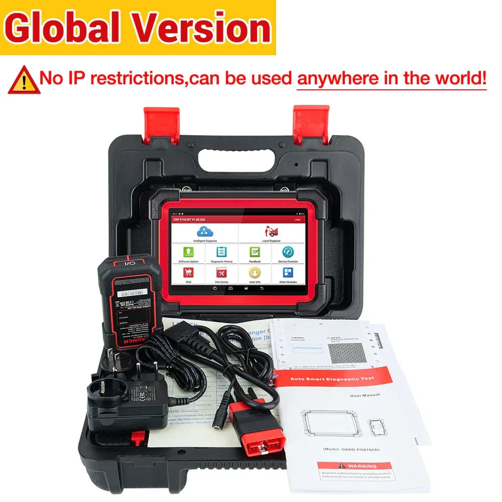 LAUNCH X431 CRP919E BT Car Diagnostic Tool OBD2 Scanner DBScar VII VCI Auto with Active Test ECU Coding CANFD DOIP 31+ Reset
