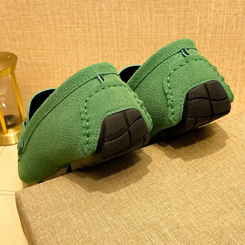 MAEDEF Suede Men Casual Shoes Lazy Shoes Male Breathable Slip-on Mens Driving Flat Shoes Comfortable Boat Shoe Loafers Moccasins