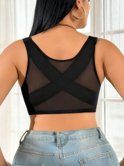 Plus Size Black Wireless Unpadded Bra Full Coverage Comfort Bras Non Padded Bralette Seamless Underwear for Women