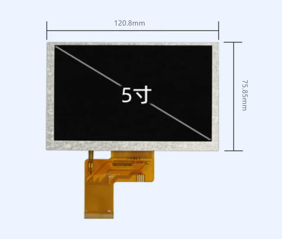 5 Inch TFT LCD Display Module 800*480 RGB IPS 40Pin High definition display with touch