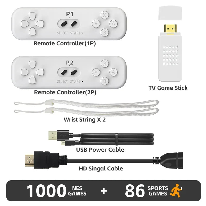 Retro Game  With 2.4G Wireless Controller 4k Classic Motion Sensing Game Console Video Game Built in 1000 NES Games