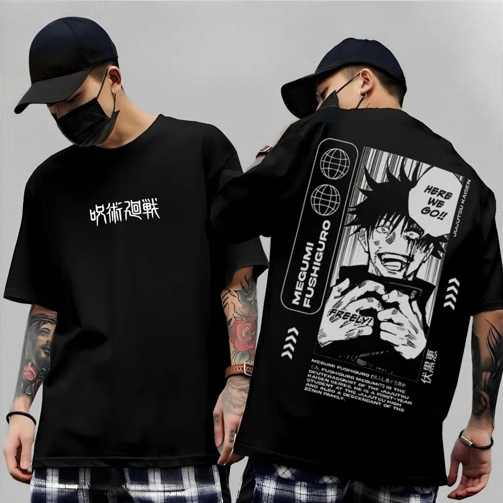 Anime Gojo Satoru Jujutsu Kaisen Printed T-shirt Men's and Women's T-shirt Men's Top Sports T-shirt Men's T-shirt Summer Tee New