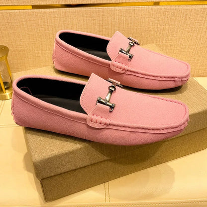 MAEDEF Suede Men Casual Shoes Lazy Shoes Male Breathable Slip-on Mens Driving Flat Shoes Comfortable Boat Shoe Loafers Moccasins