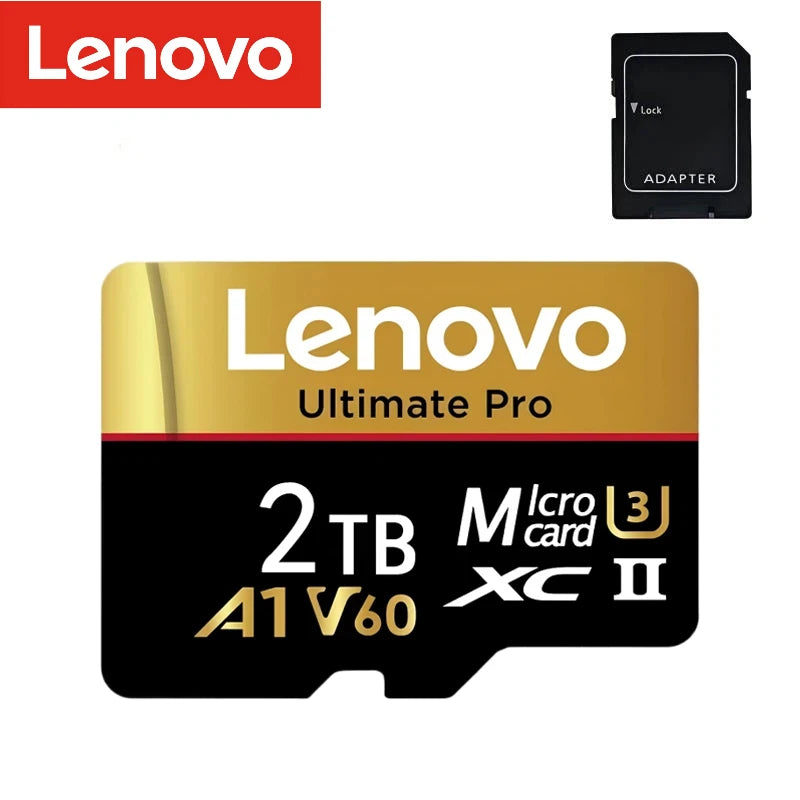 Lenovo SD Memory Card 2TB 1TB 512GB 128GB 256GB Micro SD Card V60 U3 Flash Cards TF Card Memory Microsd For Insta360 DJI Drone