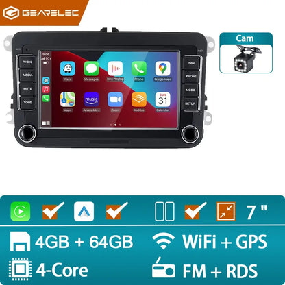 2 Din Android Car Radio Multimedia Player GPS WiFi Carplay For VW Volkswagen Skoda Octavia golf 5 6 touran passat B6 polo Jetta
