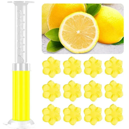 1-10Pcs Flower Gel Stamp Toilet Cleaner Air Freshener Bathroom Toilet Cleaning Gel Needle Design Fragrance Deodorant Supplies