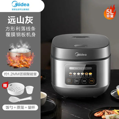 Home-use smart rice cooker with timer function, 4L/5L multi-functional non-stick large capacity MB-RE430