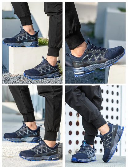 Oulylan Puncture Proof Work Safety Boots Man Breathable Work Shoes Male Men's Fashion Safety Shoes  Steel Toe Sneakers