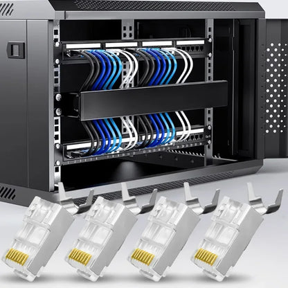 50/1PACK Connectors Pass Through Modular Plug CAT6 CAT7 CAT5 Ethernet Cable Shielded Connectors for RJ45 Net Pass Through Plugs