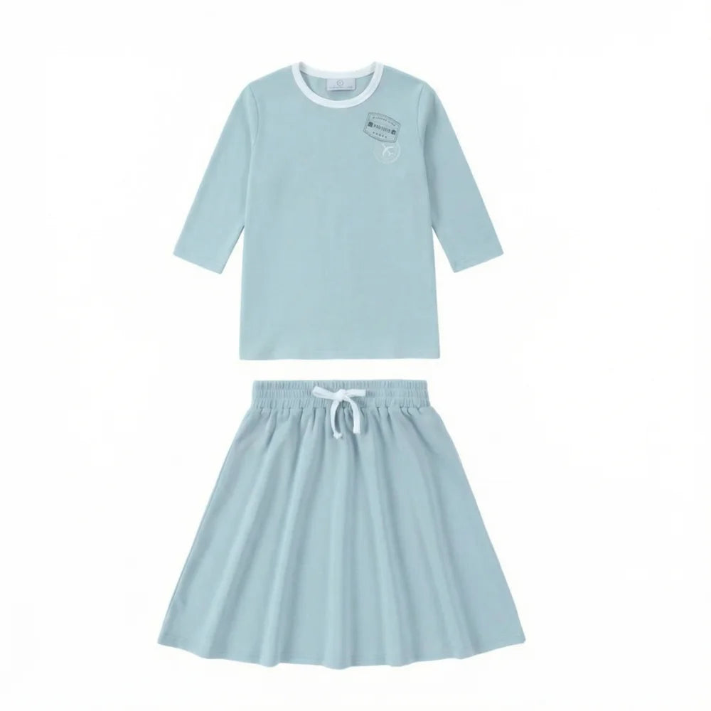 AP SS26 Ringer stamp jersey cotton collection summer boys girls fashion casual clothing dress set shirt family matching clothes