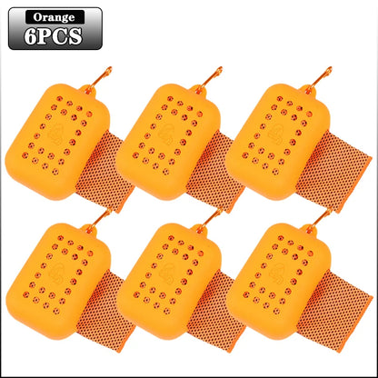 10PCS Portable Mini Silica Gel Set Cold Towel Polyester Fiber Outdoor Cooling Towel Fitness sports gym Run quick Dry Cool Towel