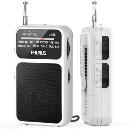 Mini Portable Pocket Radio AM FM AAA USB-C Power 800mAh rechargeable battery Excellent Reception Clear Speaker Headphone Jack