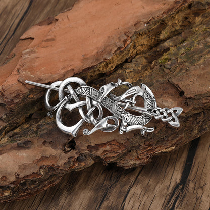 Viking Retro Dragon Hairpin Celtic Knot Hairpin Scandinavian Norwegian Style Hair Accessories Party Accessories Valentine's Day Mother's Day Birthday Gift
