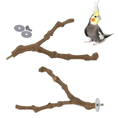 1Pc Pet Standing Stick Wild Grape Wood Pole Parrot Cockatiel Parakeet Station Board Bite Claw Grinding Toy Bird Cage Accessories