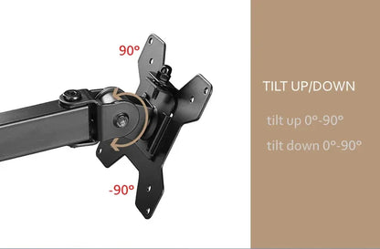M051 clamp grommet base Full Motion 360 rotate single computer 10"-27" Monitor Holder long arm Monitor Mount Arm 9.9kgs PC stand