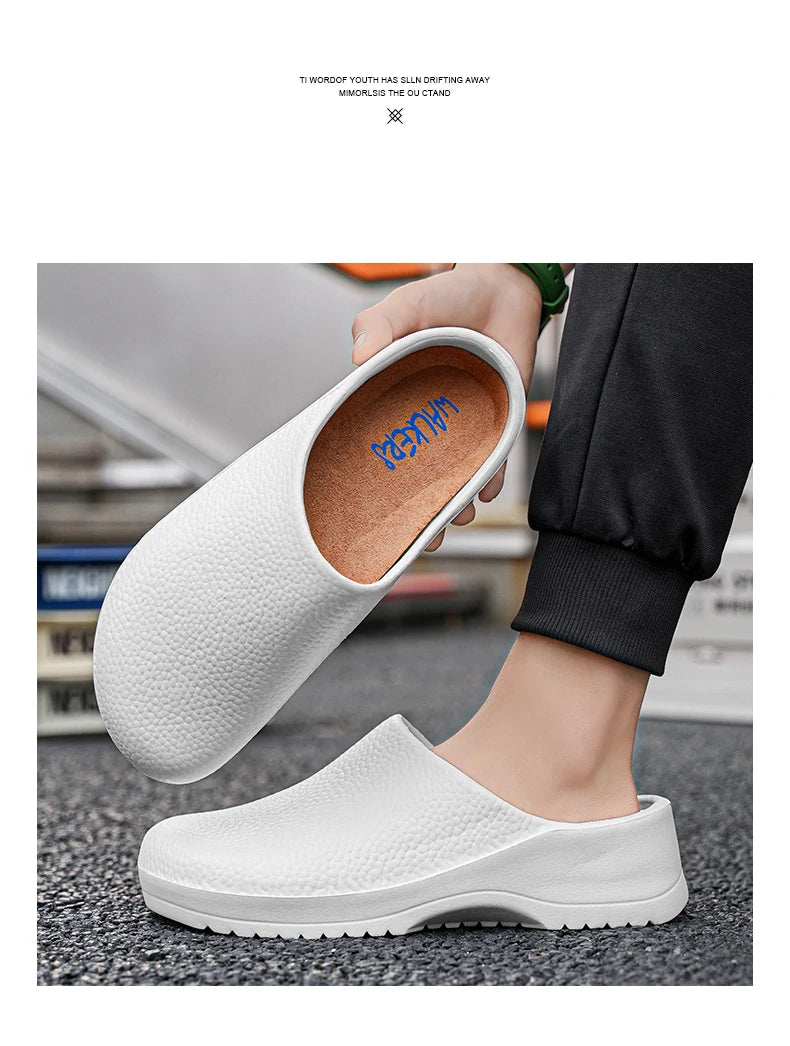 Men Chef Shoe Slippers Couples Garden Clogs Women Water Proof Cozy Sandals For Pet Workers Outdoor Fishing Shoes Doctor Shoes