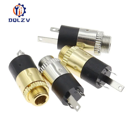 5PCS/LOT PJ392 3.5mm Stereo Female Sockect Jack with Screw 3.5 Audio Headphone Connector PJ-392