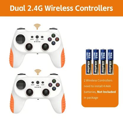 2026 New X10 PRO GameStick 128G 4K Video Game Console 3D Games Built-In 50K Games 40+ Emulators Retro Games Dual 2.4G Controller