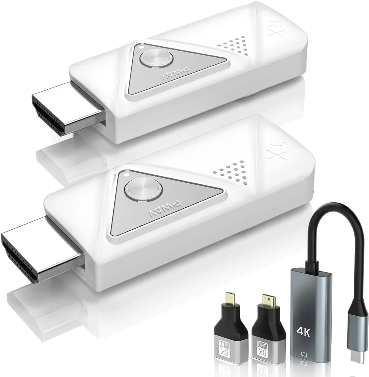Wireless HDMI 1TX and 1RX HDMI Extender Kit 30M 1080P/4K Plug&Play for Streaming Video/Camera/Phone To Monitor/Projector/HDTV