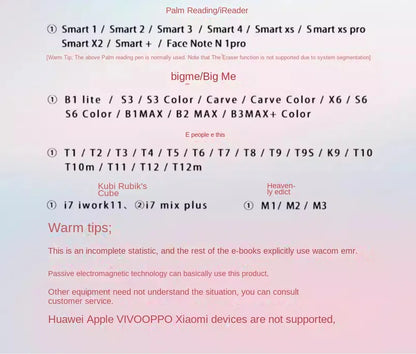 Stylus for Boox Nova Air 2 3 Max Lumi and Tablet Note Air 3 X2 Pro with 4096 Level Passive Electromagnetic Pen