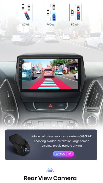 Junsun Android Wireless CarPlay Auto Car Radio For Hyundai Tucson 2 ix35 2009-2015 Car Intelligent Systems DSP SWC RDS GPS FM BT