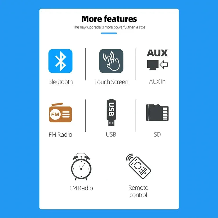 2.8inch Bluetooth Wall Amplifier Touch Screen Mini Stereo Amp Home Theater Sound System Audio Support Fm Radio Aux for Residenti