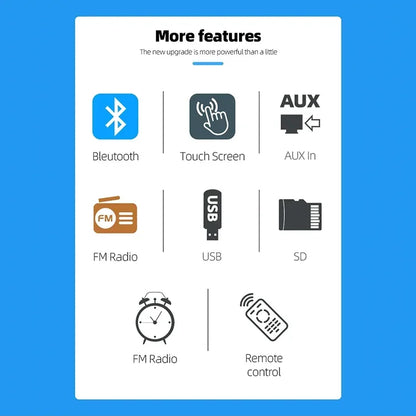 2.8inch Bluetooth Wall Amplifier Touch Screen Mini Stereo Amp Home Theater Sound System Audio Support Fm Radio Aux for Residenti