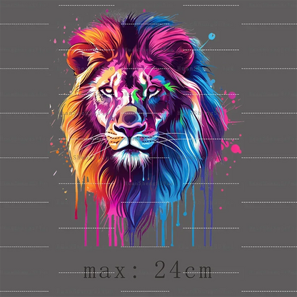 Color Fluid Painting Ironing Sticker Clothes DTF Fashion T-shirt Hoodie DIY Jacket Patch Hot Paste Paper