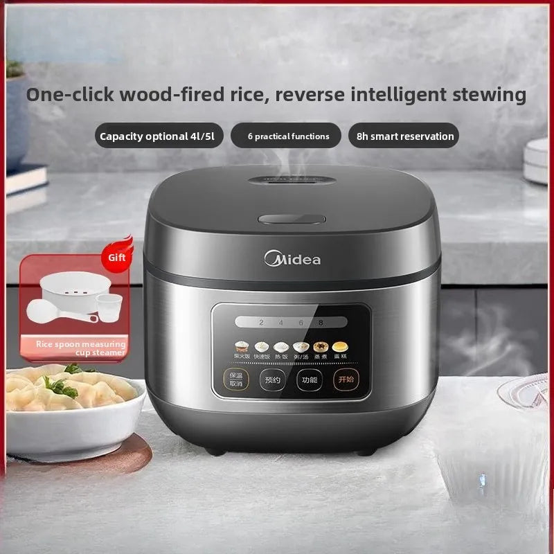 Home-use smart rice cooker with timer function, 4L/5L multi-functional non-stick large capacity MB-RE430