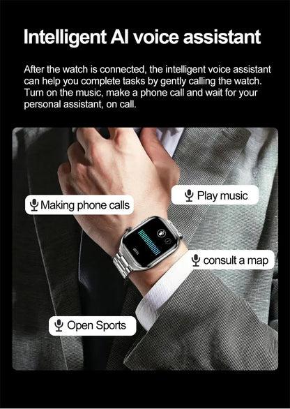 2026 New Professional-Grade Smart Watch Men ECG+PPG Uric Acid Body Fat Health Analysis IP68 Waterproof AMOLED Smartwatch Women