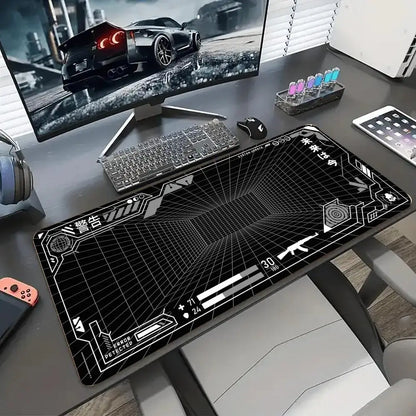 Perspective Grid Desk Mat Gaming Mat Pad on The Table Office Gamer Accessorie Keyboard Mat White Mouse Pad Mouse Carpet  playmat
