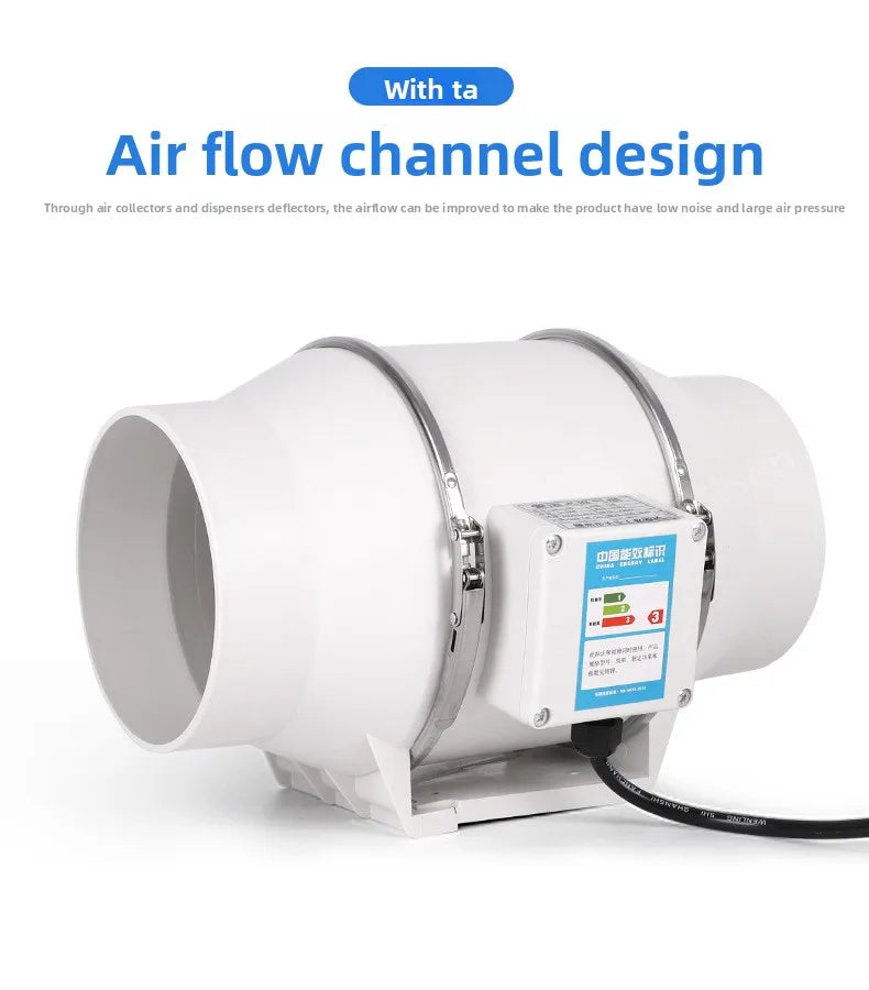 Exhaust Fans Home Silent Inline Pipe Duct Fan Bathroom Extractor Ventilation Kitchen Toilet Wall Air Clean Ventilator