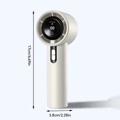 Lenovo Ultra Quiet 100 Speed Handheld Fan USB Rechargeable Portable Mini Turbo Fan for Office Outdoor Travel with LEDIndicator