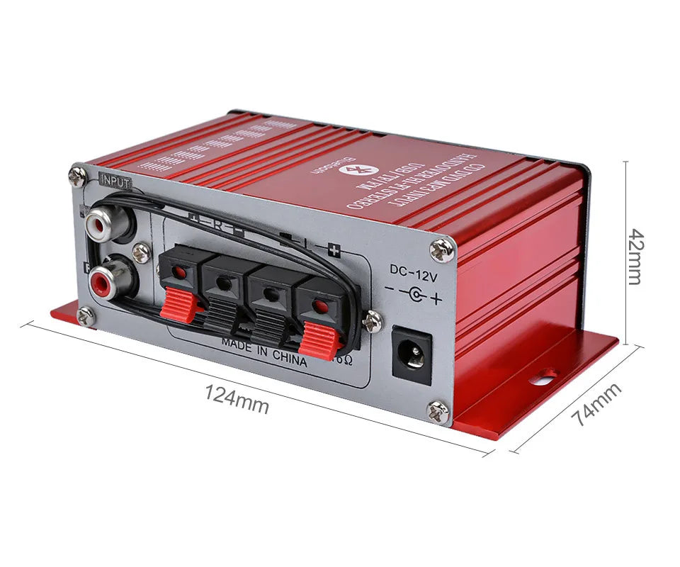 Mini HIFI Stereo Digital Amplifier Channel 2.0 Bluetooth 5.0 FM USB Home Theater Sound System G8  Power Amp Remote Control