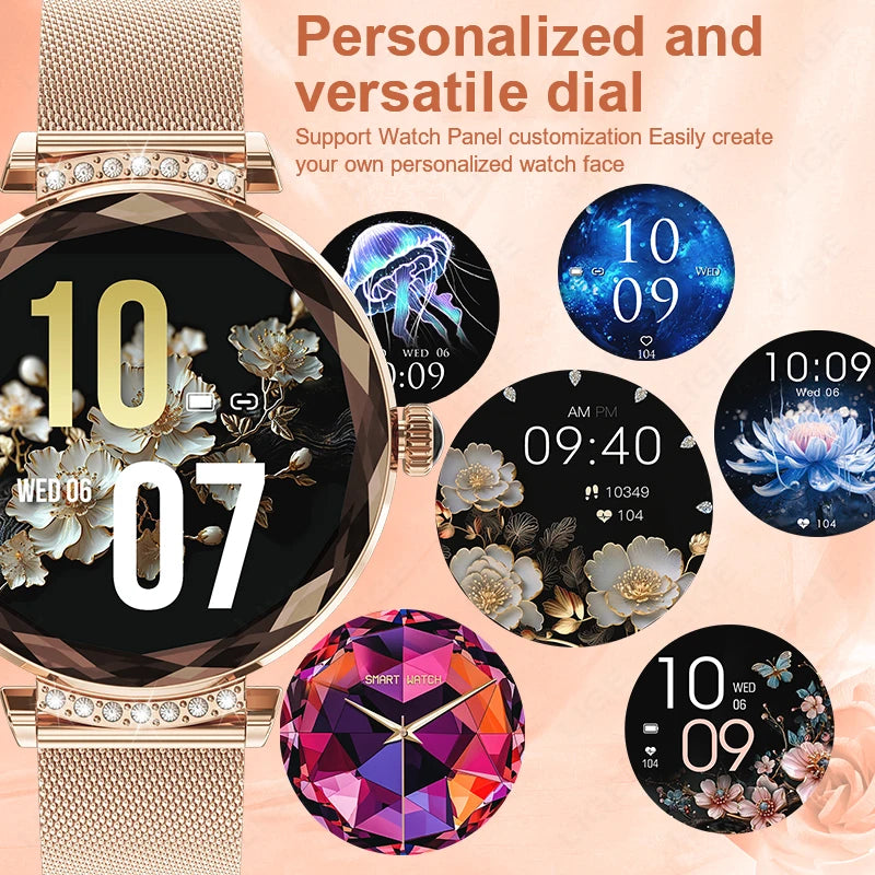LIGE Fashion Ladies Smart Watch NX7 Pro AMOLED Screen Health Monitoring BT Call Female Women Sport Fitness Tracker Smartwatch