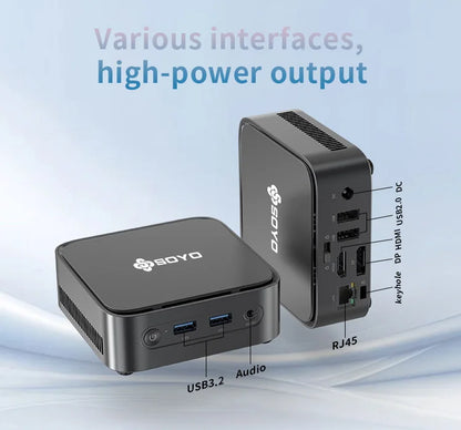 SOYO M4 PLUS2 Mini PC Intel Alder Lake N150 Windows 11 Pro Mini PC 16GB DDR4  512GB PCIe M.2 SSD WiFi 5 BT4.2 Desktop Computer