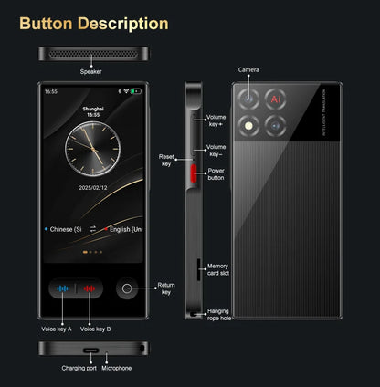 Language Translator Device 148 In Real-time Online Languages Translation Device Portable AI ChatGPT Photo Intelligent Translate