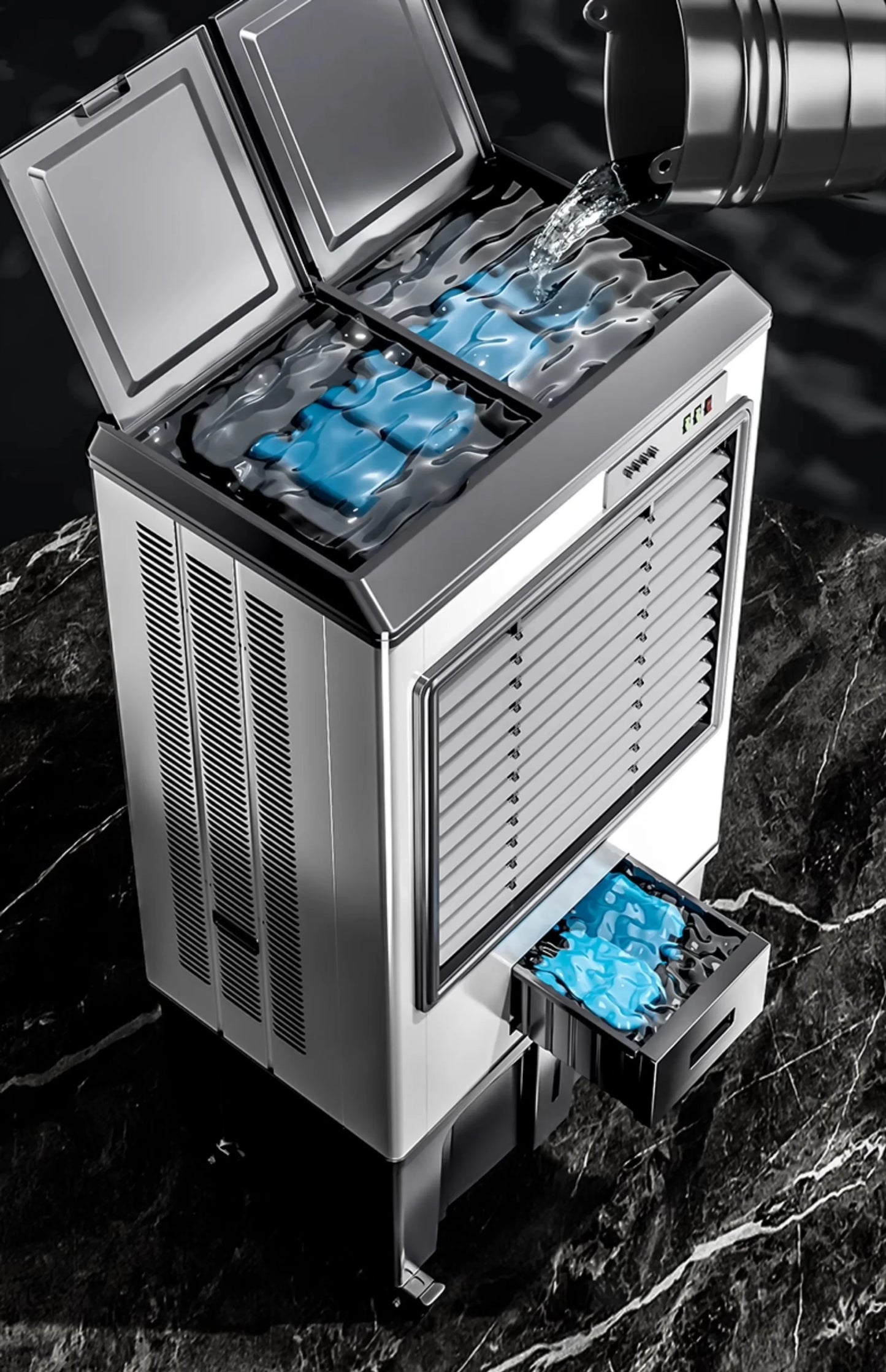 HXL Large Industrial Evaporative Air Cooler Water Cooled Air Conditioning Fan Electric Fan Household Water Filling