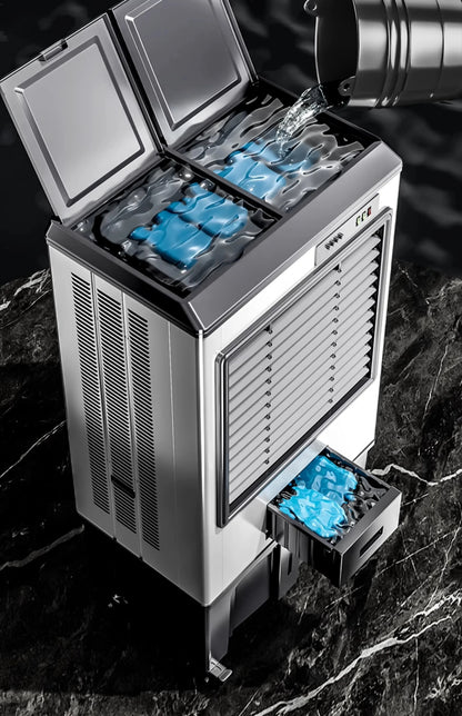 HXL Large Industrial Evaporative Air Cooler Water Cooled Air Conditioning Fan Electric Fan Household Water Filling