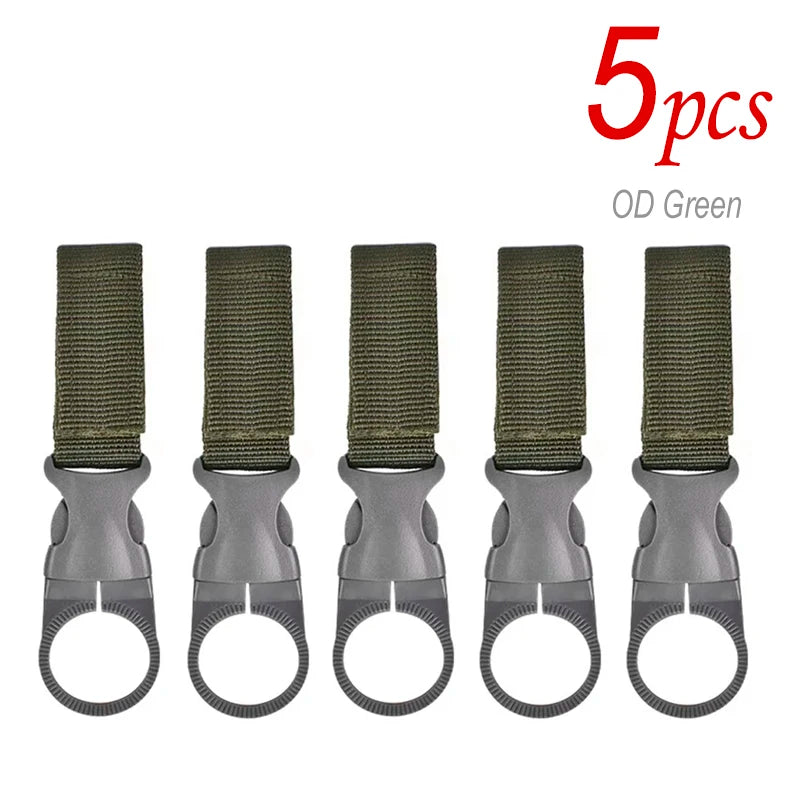 1/2/5pcs Hanging Bottle Buckle Clip Carabiner Portable Water Bottle Holder Clip Belt Backpack Hanger for Outdoor Camp Hiking