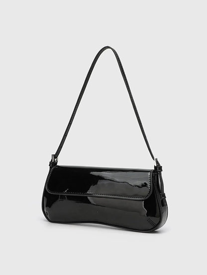 Red Stick Underarm Bag 2024 Autumn New Product Fashionable Simple Commuter Flip Retro Shoulder Bag