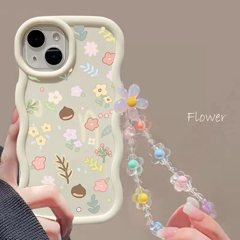 INS Flower Chain Phone Case For Huawei P40 Lite Nova 3i Y70 Honor 90 Lite X8 X6 X9A X7A X8A X7B X8B X9B Soft Silicone Cover