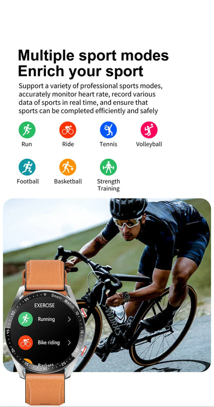 2026 New Voice Call Smart Watch Men GT Series HD AMOLED Screen Heart Rate Sports Watch ECG+PPG Health Smartwatch For Android IOS
