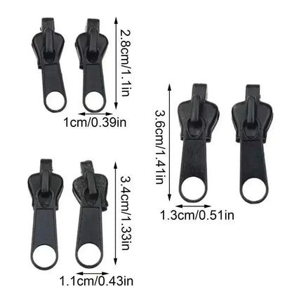 3 Sizes Universal Instant Fix Zipper Repair Kit Replacement Zip Slider Teeth Rescue Sewing Clothes Bag Zippers Accessories 2028